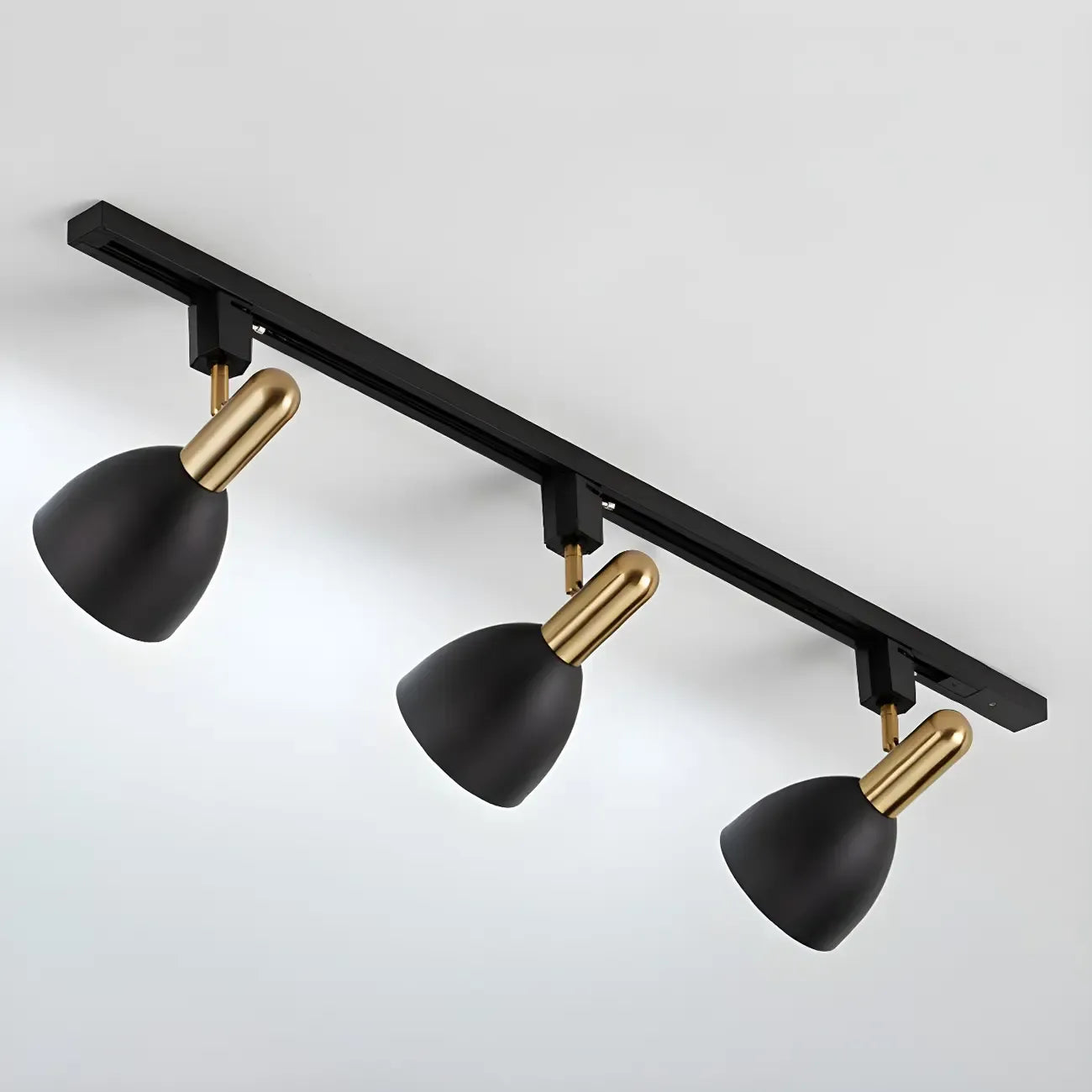 4-Light Modern Metal Dome Shade Slidable LED Track Light