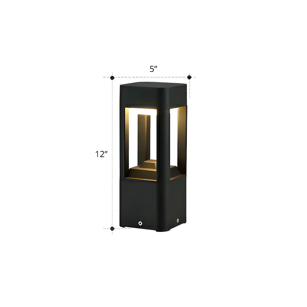 Modern Cuboid Metal LED Landscape Lighting