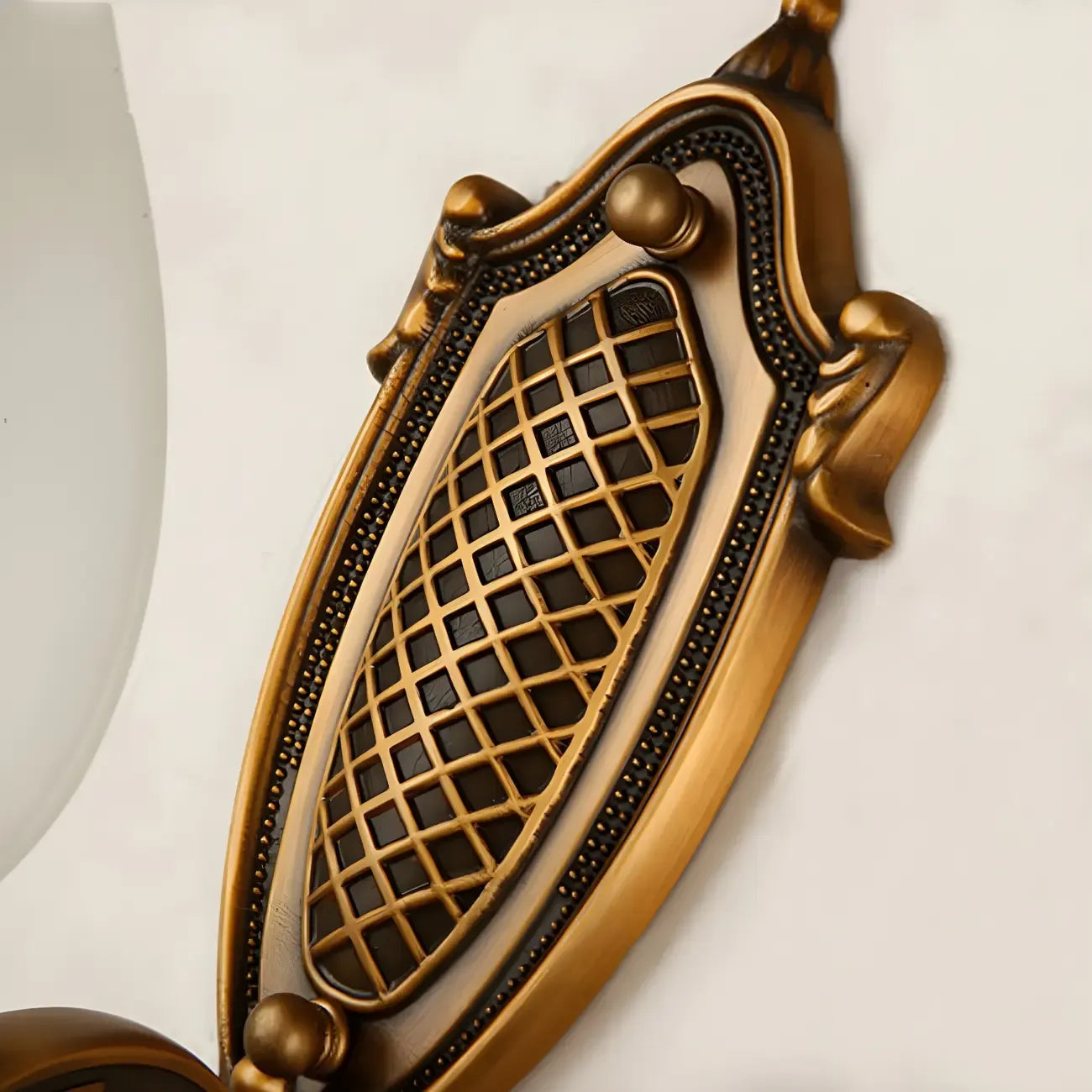 13¡°Colonial Brass Wall Sconce with LED Light for Bedroom