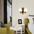 13¡°Colonial Brass Wall Sconce with LED Light for Bedroom