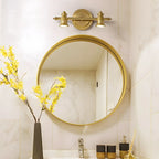 Modern Oval Brass Vanity Light with Warm Light for Bathroom