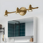 Modern Oval Brass Vanity Light with Warm Light for Bathroom