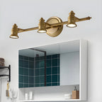 Modern Oval Brass Vanity Light with Warm Light for Bathroom