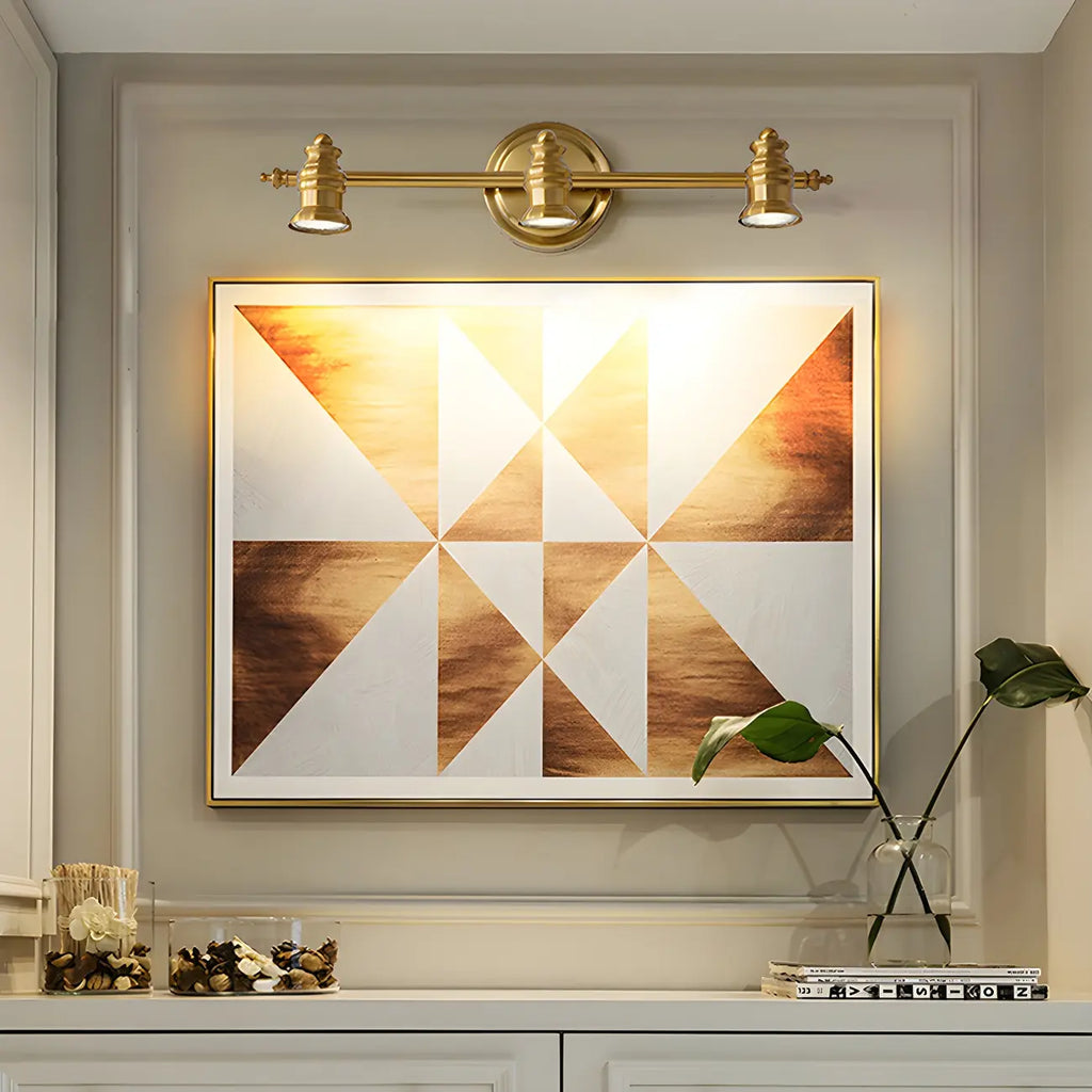 Modern Oval Brass Vanity Light with Warm Light for Bathroom