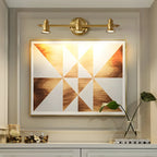 Modern Oval Brass Vanity Light with Warm Light for Bathroom