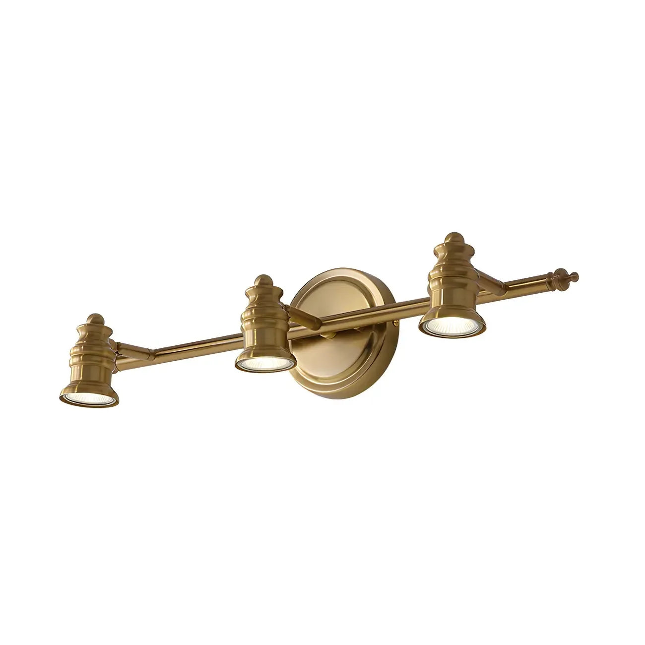 Modern Oval Brass Vanity Light with Warm Light for Bathroom
