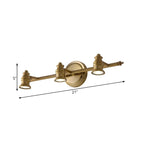 Modern Oval Brass Vanity Light with Warm Light for Bathroom