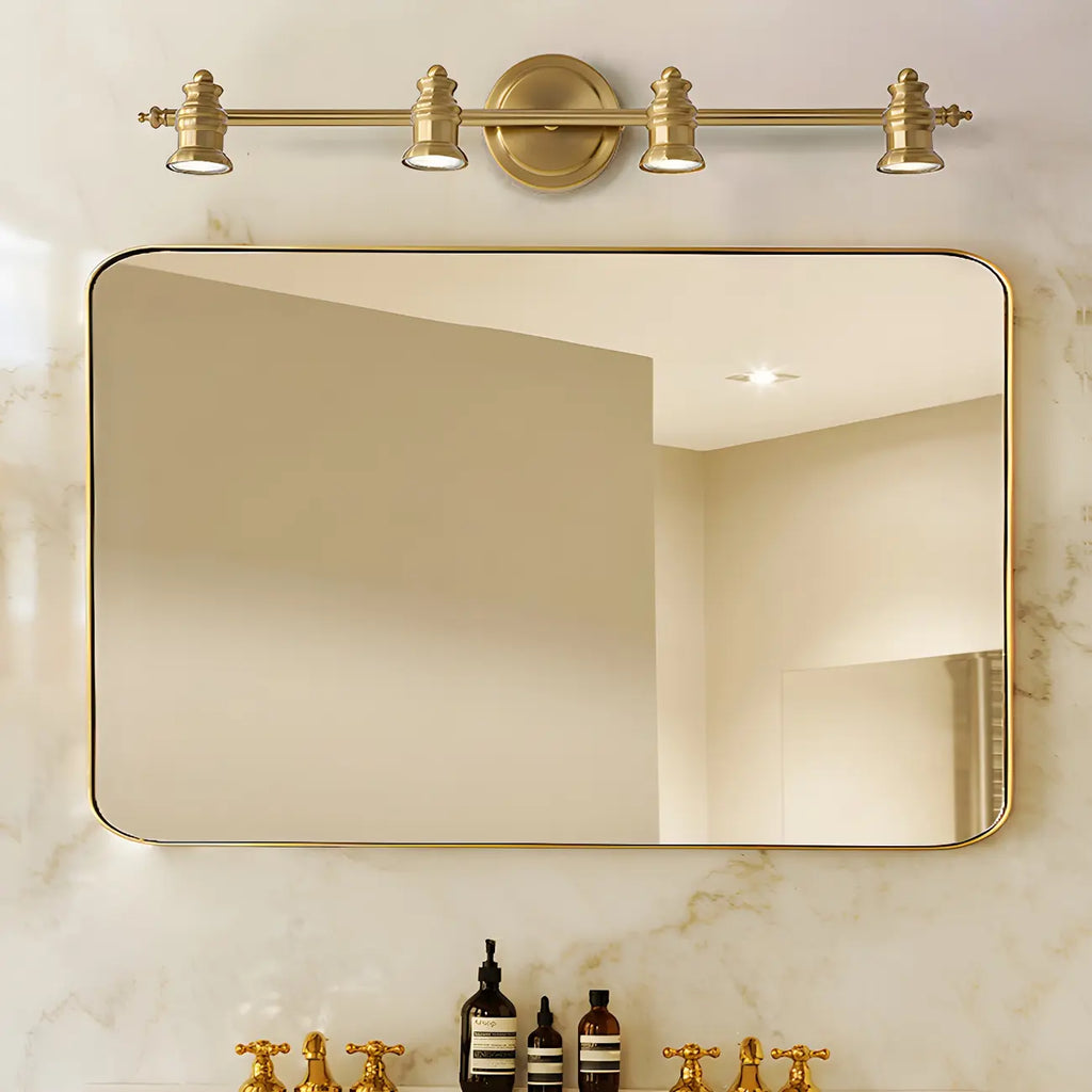 Modern Oval Brass Vanity Light with Warm Light for Bathroom