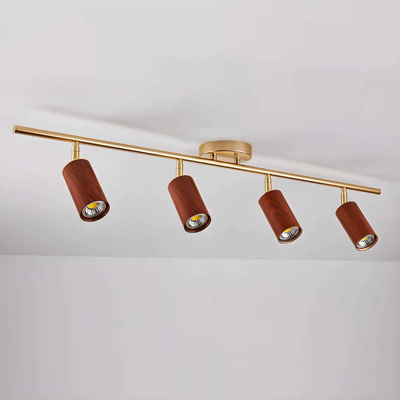 Modern 4-Light LED Fixed Track Light with Adjustable Head