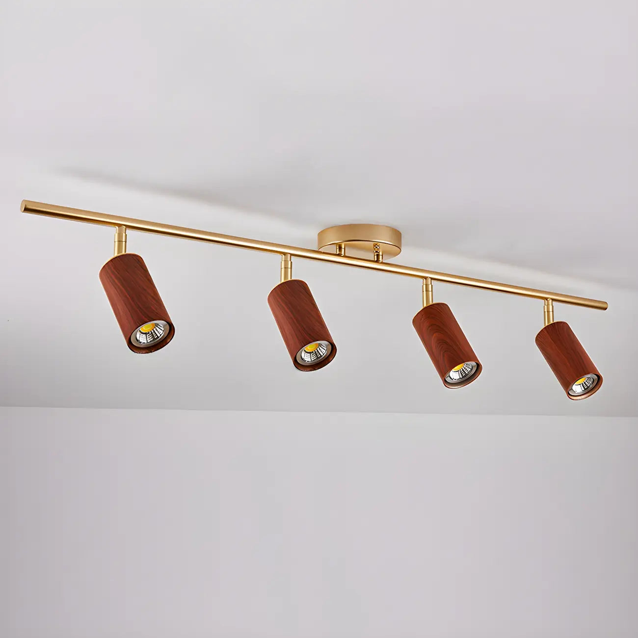 Modern 4-Light LED Fixed Track Light with Adjustable Head