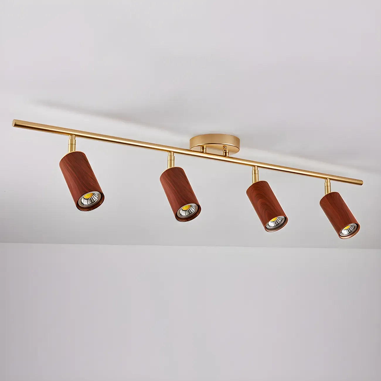 Modern 4-Light LED Fixed Track Light with Adjustable Head