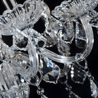 Mid-Century Modern Crystal Candelabra Chandelier