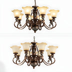 Brown Floral Metal Vintage Chandelier Classic Design