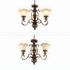 Brown Floral Metal Vintage Chandelier Classic Design