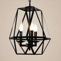 Black Geometric Iron Frame Modern Chandelier