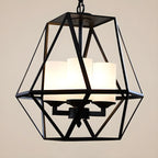 Black Geometric Iron Frame Modern Chandelier