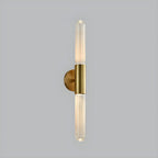 Cylinder Modern Brass 2-Light Vanity Light for Bathroom