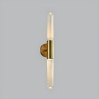 Cylinder Modern Brass 2-Light Vanity Light for Bathroom