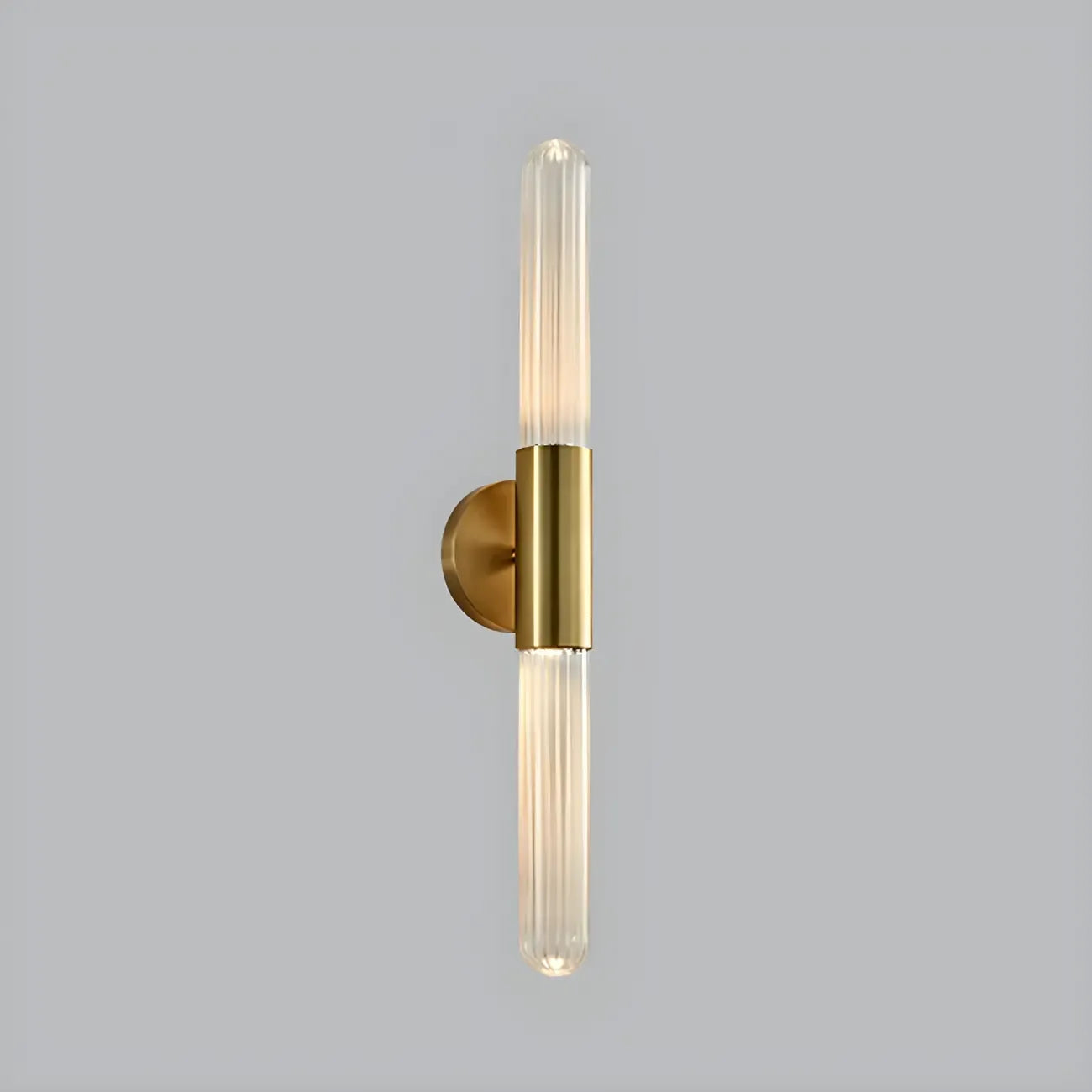 Cylinder Modern Brass 2-Light Vanity Light for Bathroom