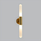 Cylinder Modern Brass 2-Light Vanity Light for Bathroom