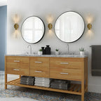Cylinder Modern Brass 2-Light Vanity Light for Bathroom