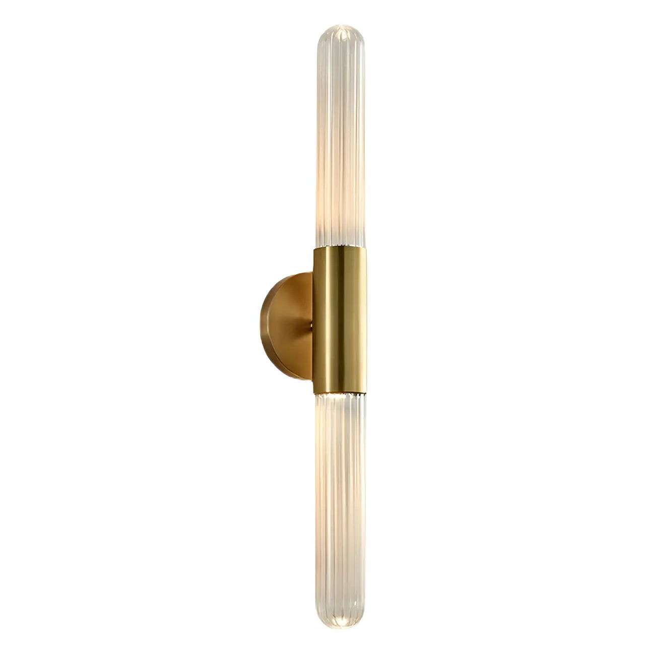Cylinder Modern Brass 2-Light Vanity Light for Bathroom