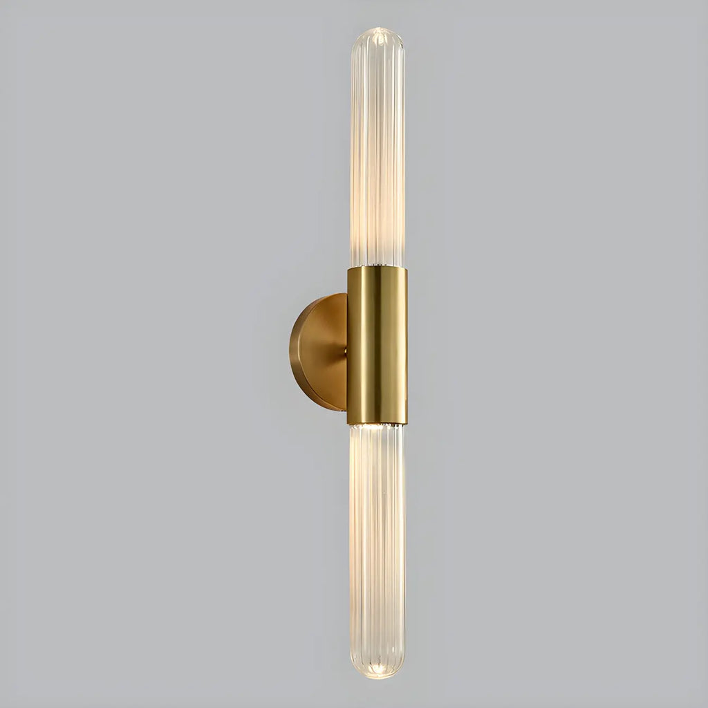 Cylinder Modern Brass 2-Light Vanity Light for Bathroom