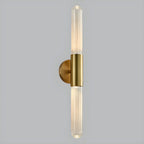 Cylinder Modern Brass 2-Light Vanity Light for Bathroom