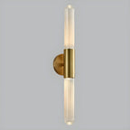 Cylinder Modern Brass 2-Light Vanity Light for Bathroom