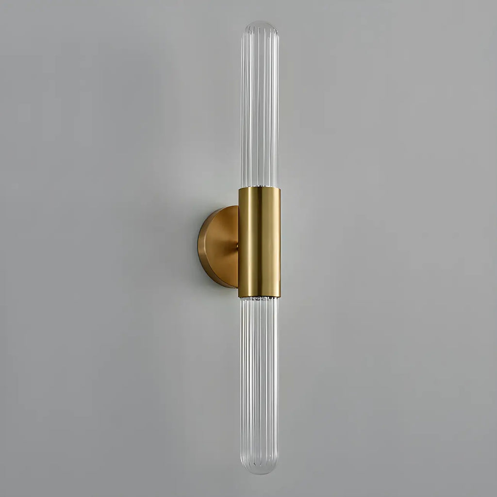 Cylinder Modern Brass 2-Light Vanity Light for Bathroom