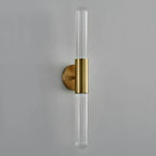 Cylinder Modern Brass 2-Light Vanity Light for Bathroom