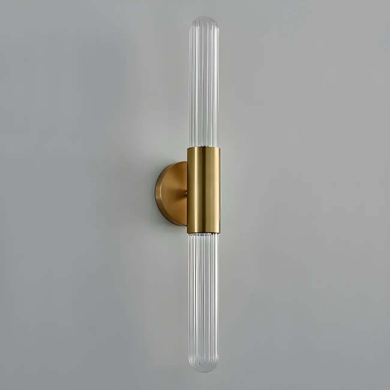 Cylinder Modern Brass 2-Light Vanity Light for Bathroom