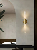 Cylinder Modern Brass 2-Light Vanity Light for Bathroom