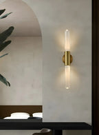Cylinder Modern Brass 2-Light Vanity Light for Bathroom