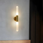 Cylinder Modern Brass 2-Light Vanity Light for Bathroom