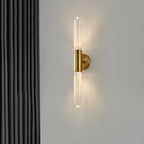 Cylinder Modern Brass 2-Light Vanity Light for Bathroom