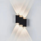 Modern Geometric Metal Black LED Outdoor Wall Light