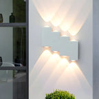 Modern Geometric Metal Black LED Outdoor Wall Light