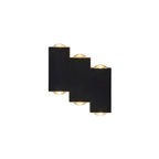 Modern Geometric Metal Black LED Outdoor Wall Light