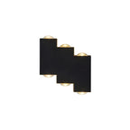 Modern Geometric Metal Black LED Outdoor Wall Light