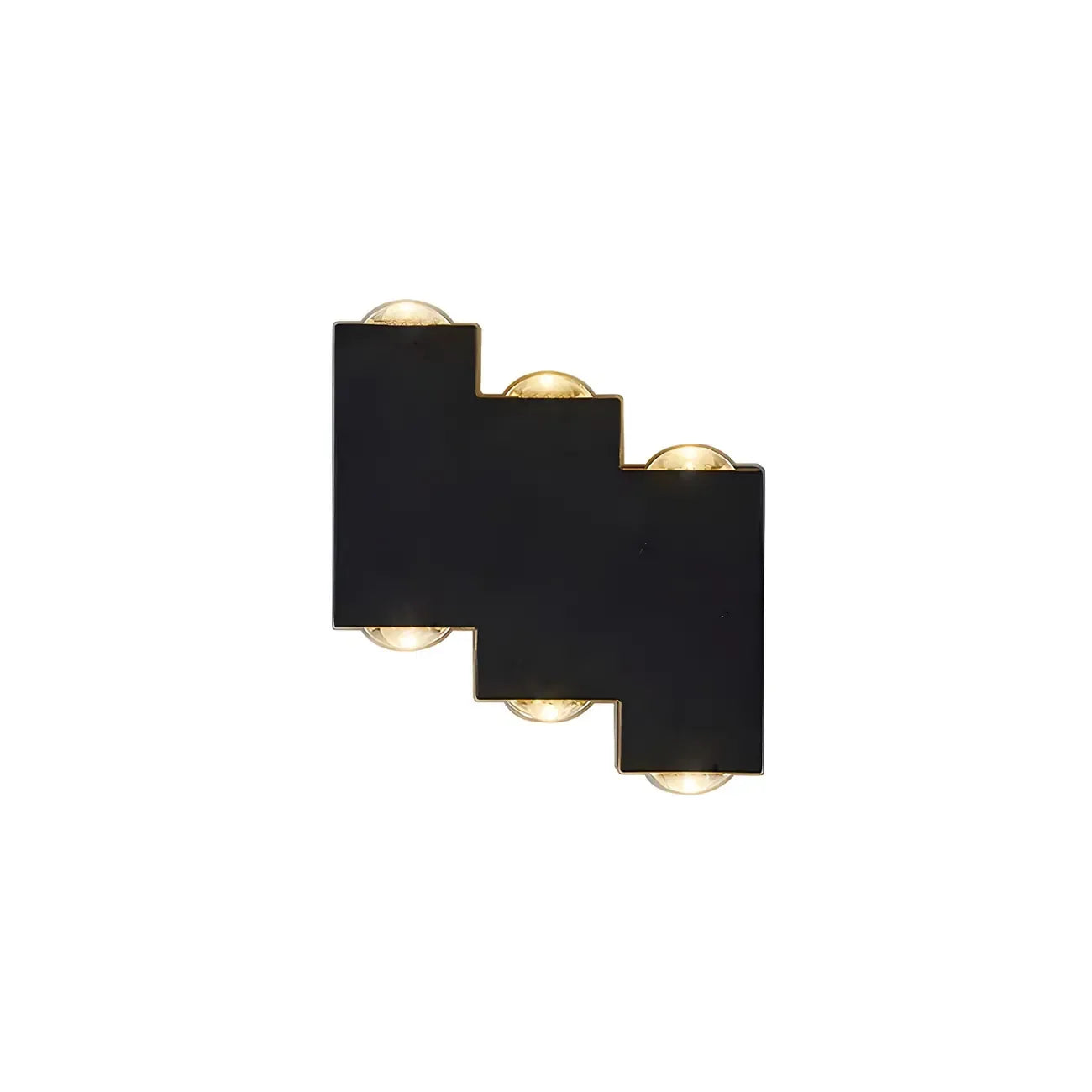 Modern Geometric Metal Black LED Outdoor Wall Light