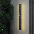 Modern Metal Black Linear LED Outdoor Wall Light