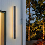 Modern Metal Black Linear LED Outdoor Wall Light