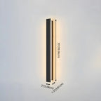 Modern Metal Black Linear LED Outdoor Wall Light