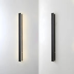 Modern Metal Black Linear LED Outdoor Wall Light