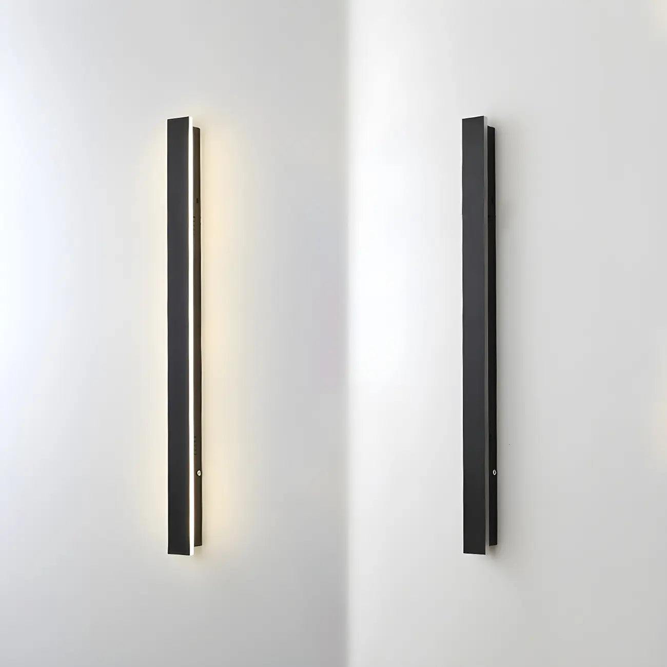 Modern Metal Black Linear LED Outdoor Wall Light