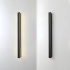 Modern Metal Black Linear LED Outdoor Wall Light
