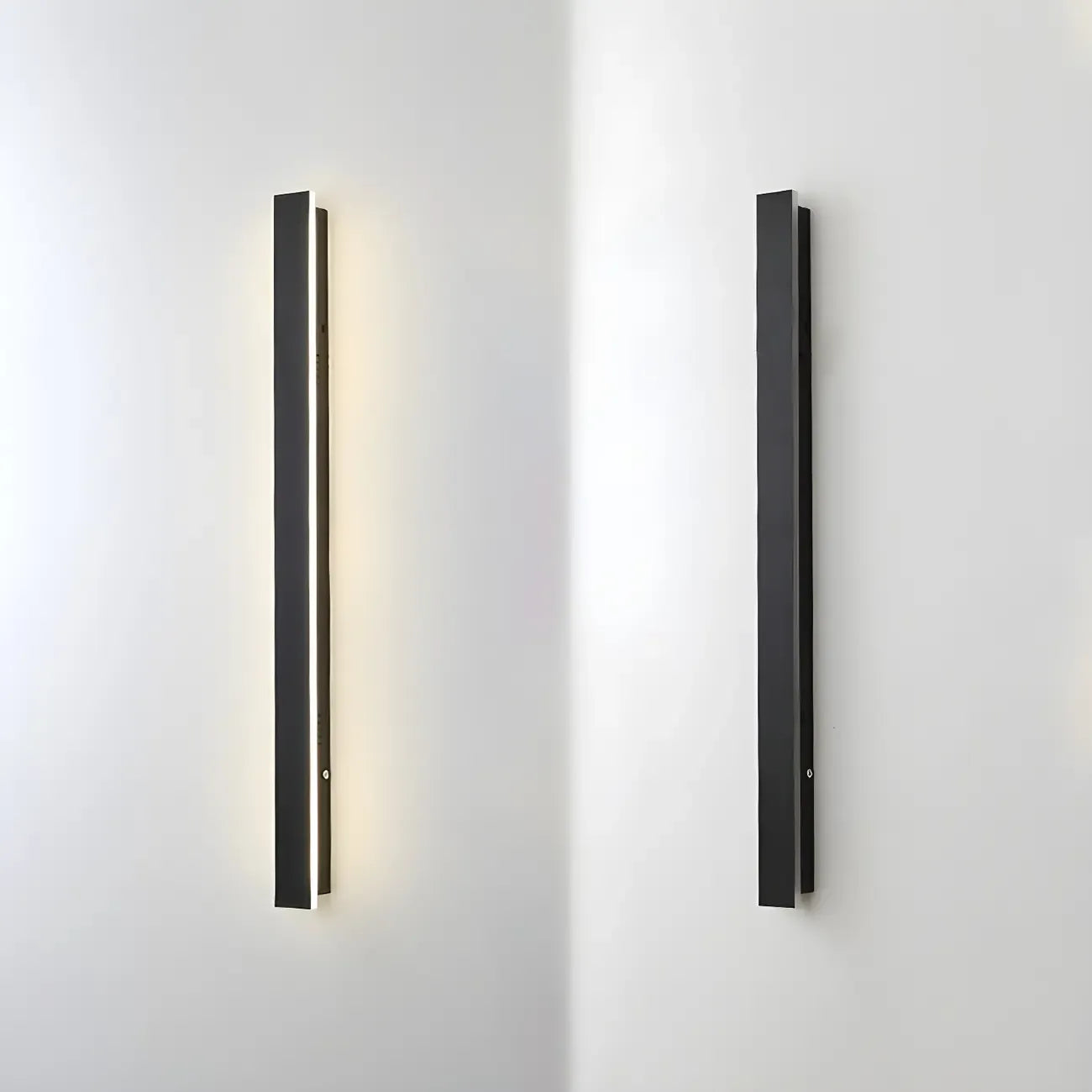 Modern Metal Black Linear LED Outdoor Wall Light