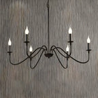 Industrial 6-Light Metal Vintage Candelabra Chandelier