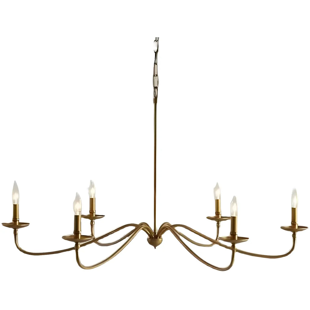 Industrial 6-Light Metal Vintage Candelabra Chandelier